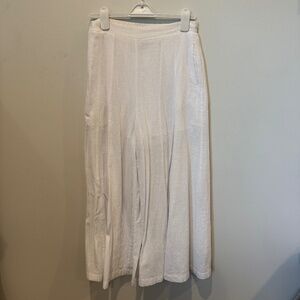 White Flowy Pants